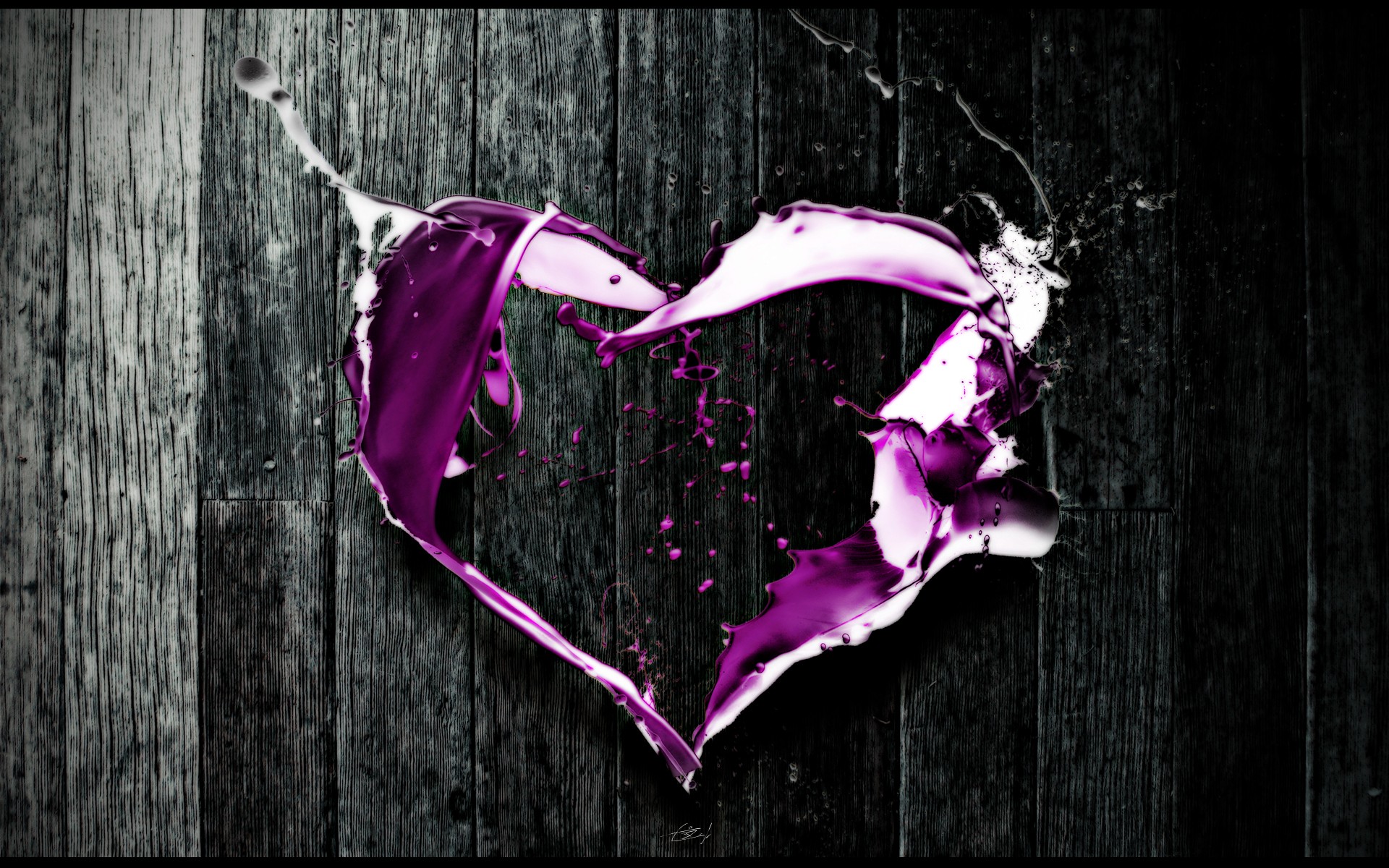 abstract, Love, Purple, Digital, Art, Hearts, Selective, Coloring Wallpaper