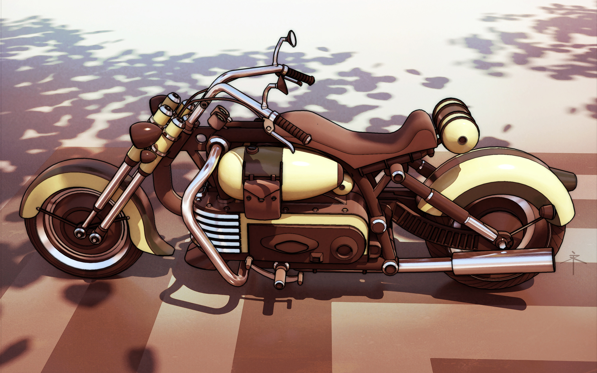 motorcycles, Dieselpunk Wallpaper