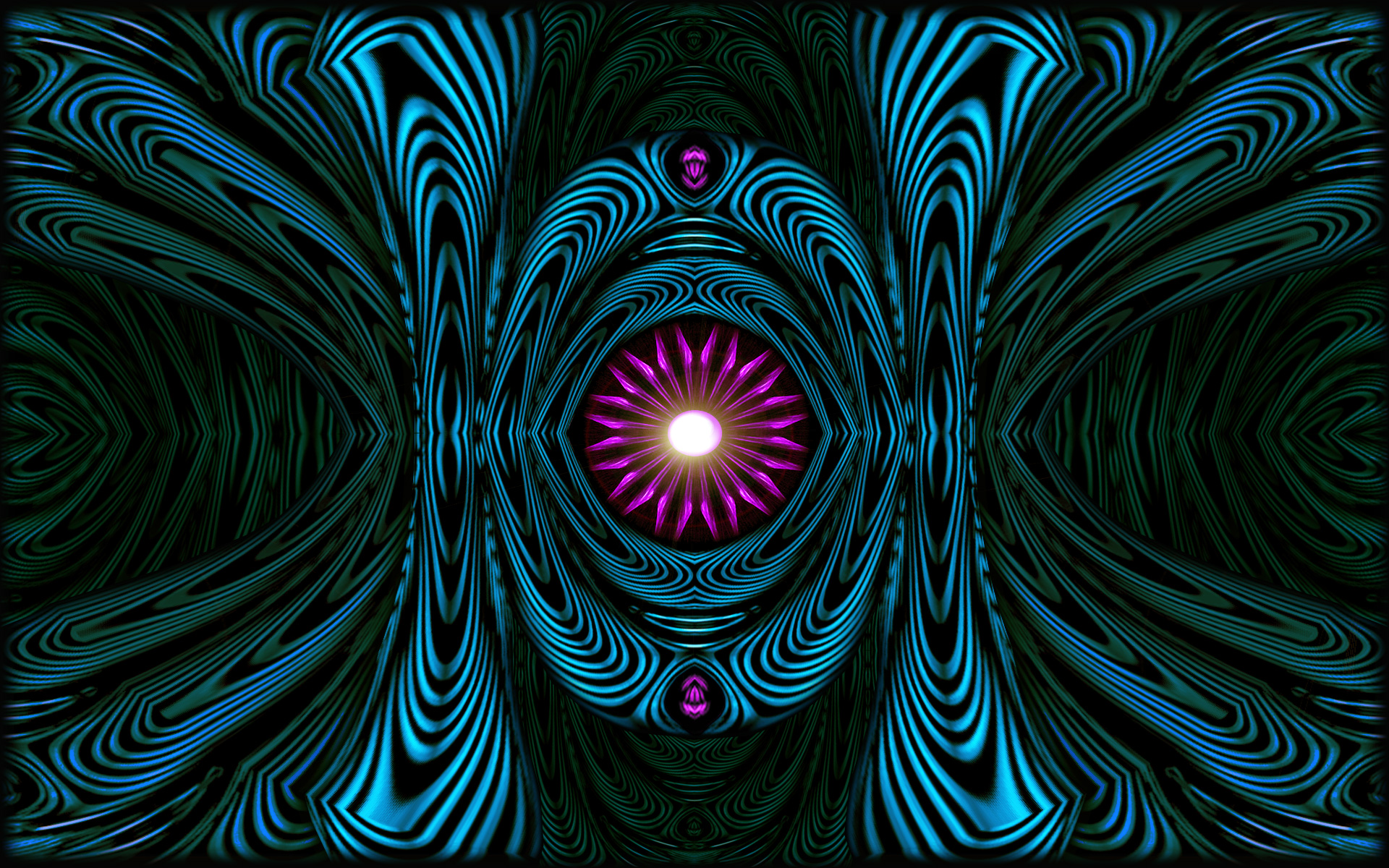 abstract, Blue, Pink, Fractals, Symmetry, Kaleidoscope Wallpaper