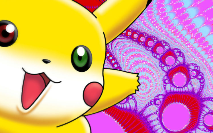 pokemon, Pikachu, Fractals, Funny HD Wallpaper Desktop Background