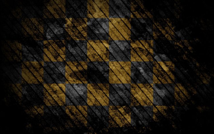 abstract, Yellow, Grunge, Squares HD Wallpaper Desktop Background