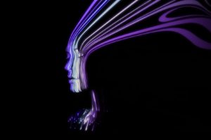 abstract, Purple, Artwork, Faces, Black, Background