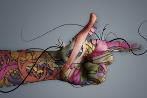 tattoos, Abstract, Hands, Colors
