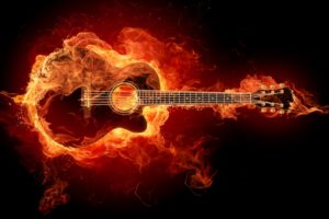 flames, Guitars