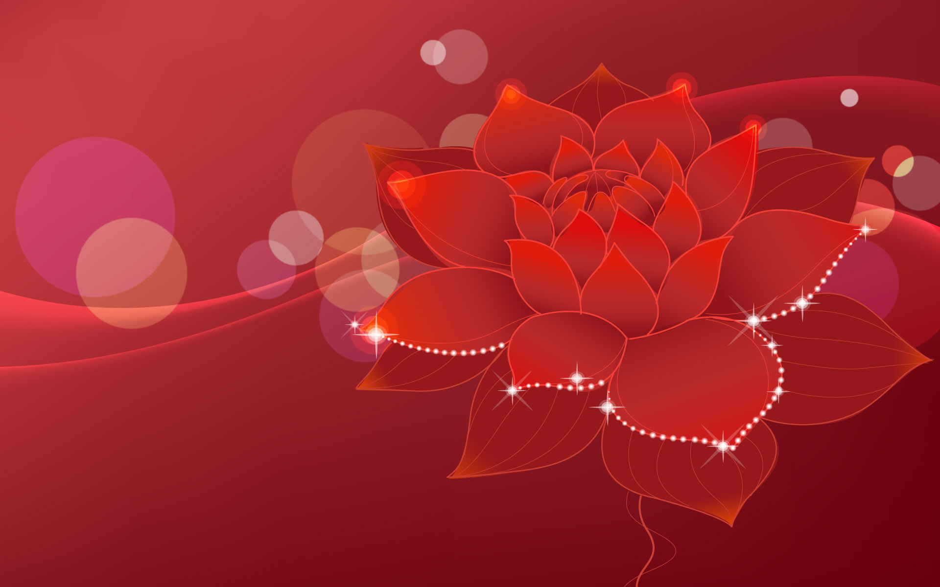 abstract, Nature, Red, Flowers Wallpaper
