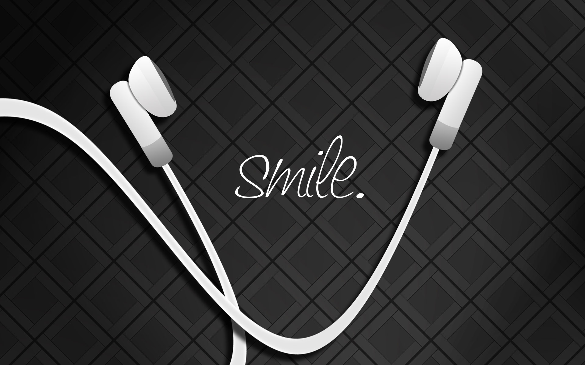 headphones, Smiling Wallpaper