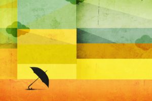 abstract, Minimalistic, Umbrellas