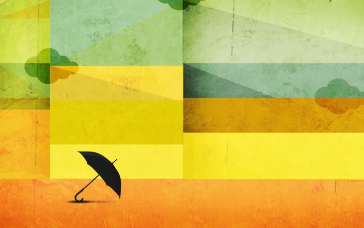 abstract, Minimalistic, Umbrellas HD Wallpaper Desktop Background