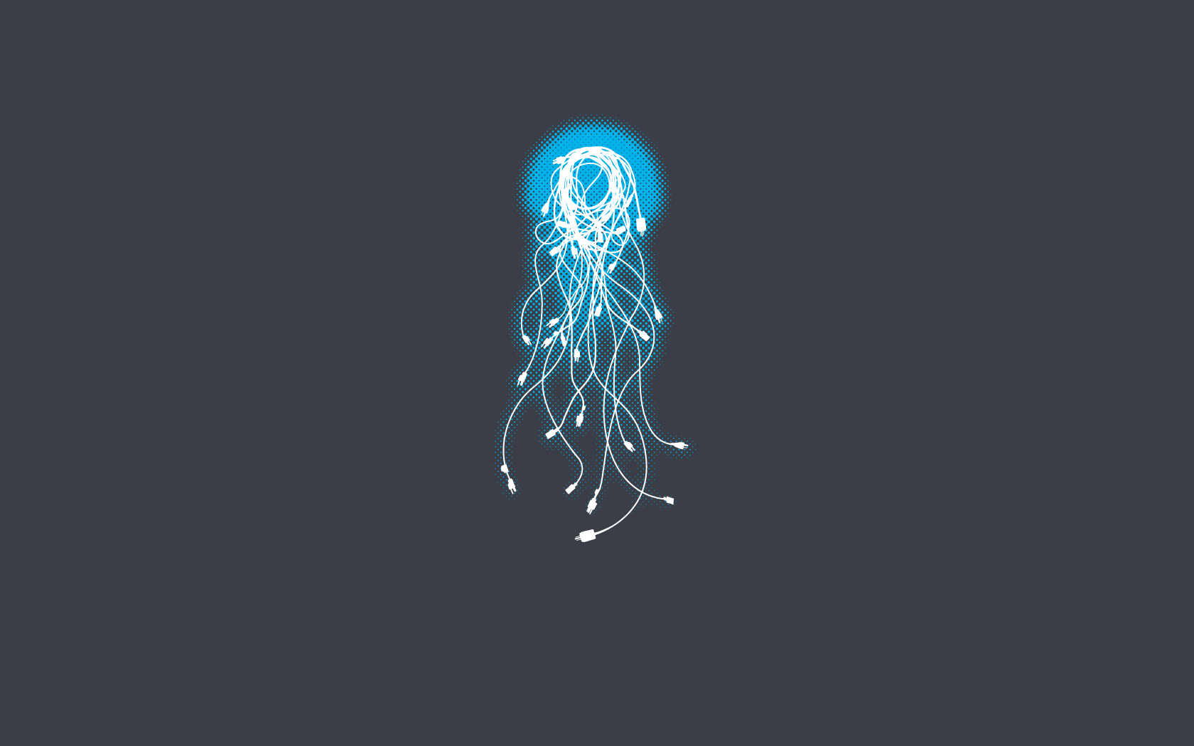 electricity, Jellyfish, Wires Wallpaper