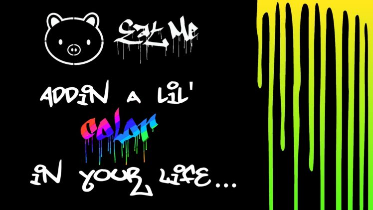 multicolor, Graffiti, Paint, Colors, Eat, Me, Eat, Me, Spraypaints HD Wallpaper Desktop Background