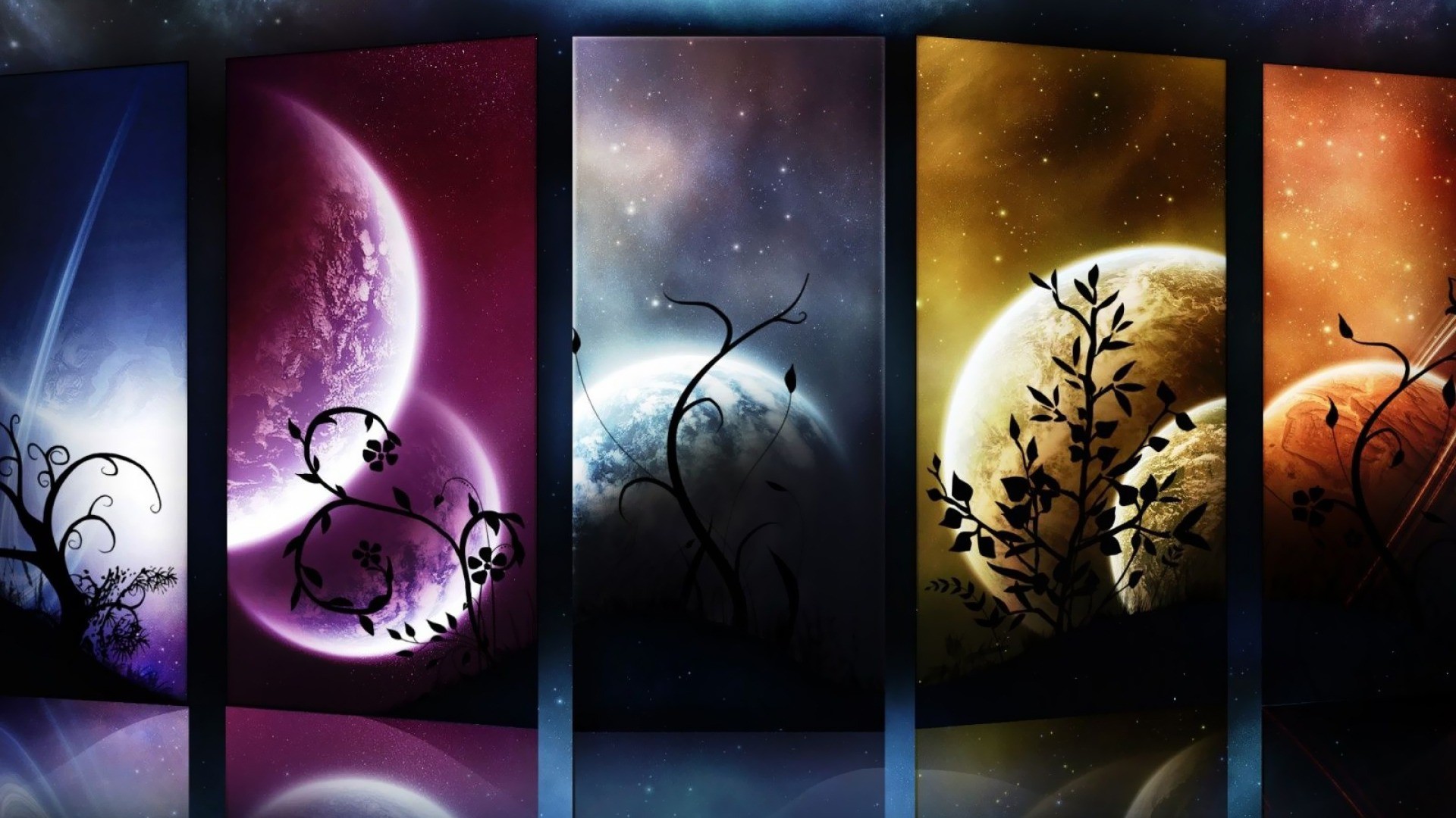 outer, Space, Planets, Moon Wallpaper