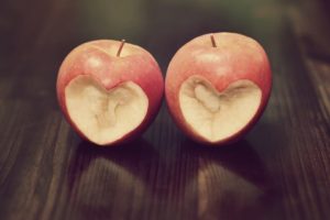 abstract, Hearts, Apples