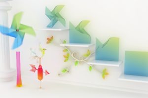 abstract, Origami, Leaves, Cgi, Chromatic, Pinwheels, K3, Studio, Weathervanes