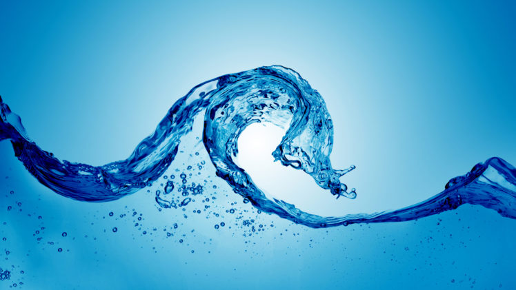 water, Abstract, Blue, Waves HD Wallpaper Desktop Background
