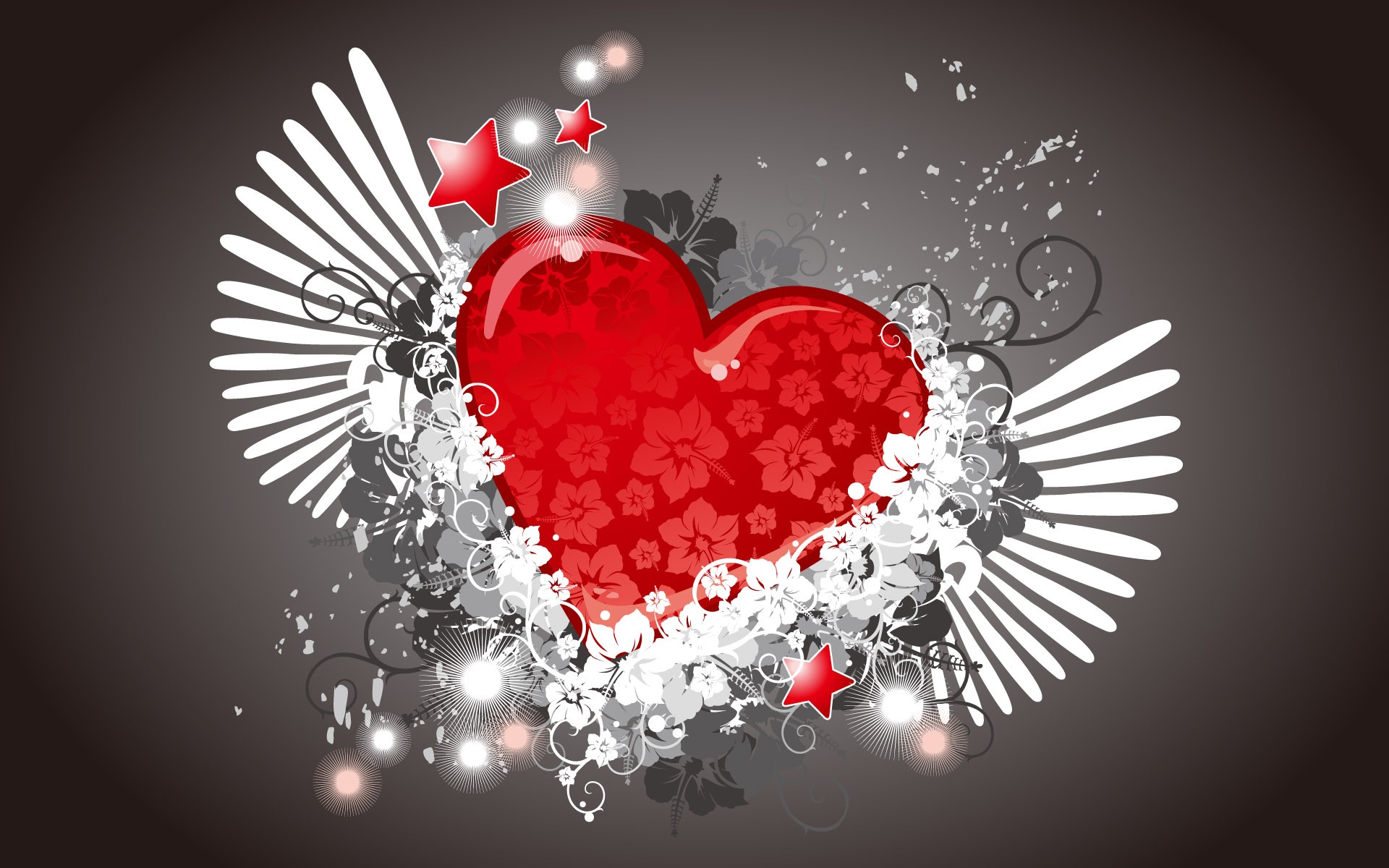 red, Design, Hearts Wallpaper