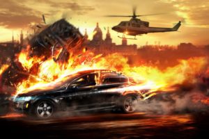 helicopters, Cars, Fire, Vehicles