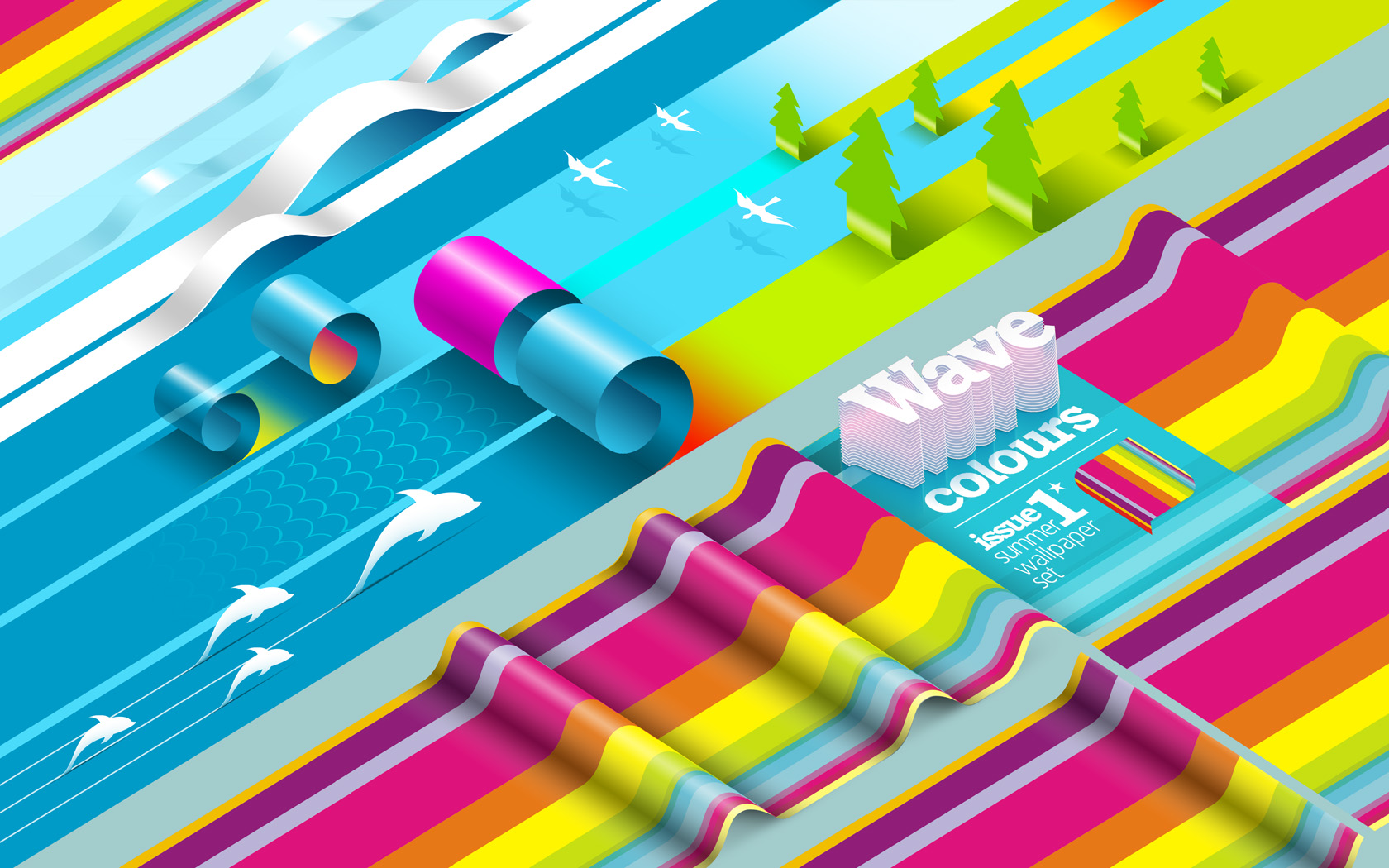 multicolor, Waves, Digital, Art Wallpapers HD / Desktop and Mobile