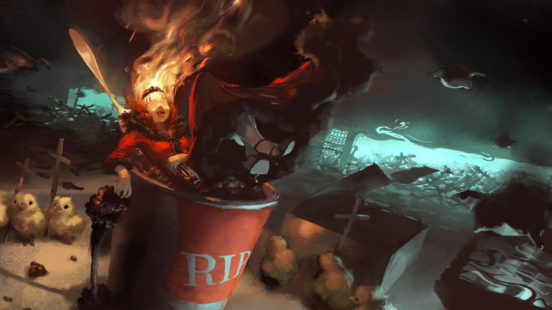 fire, Artwork Wallpaper