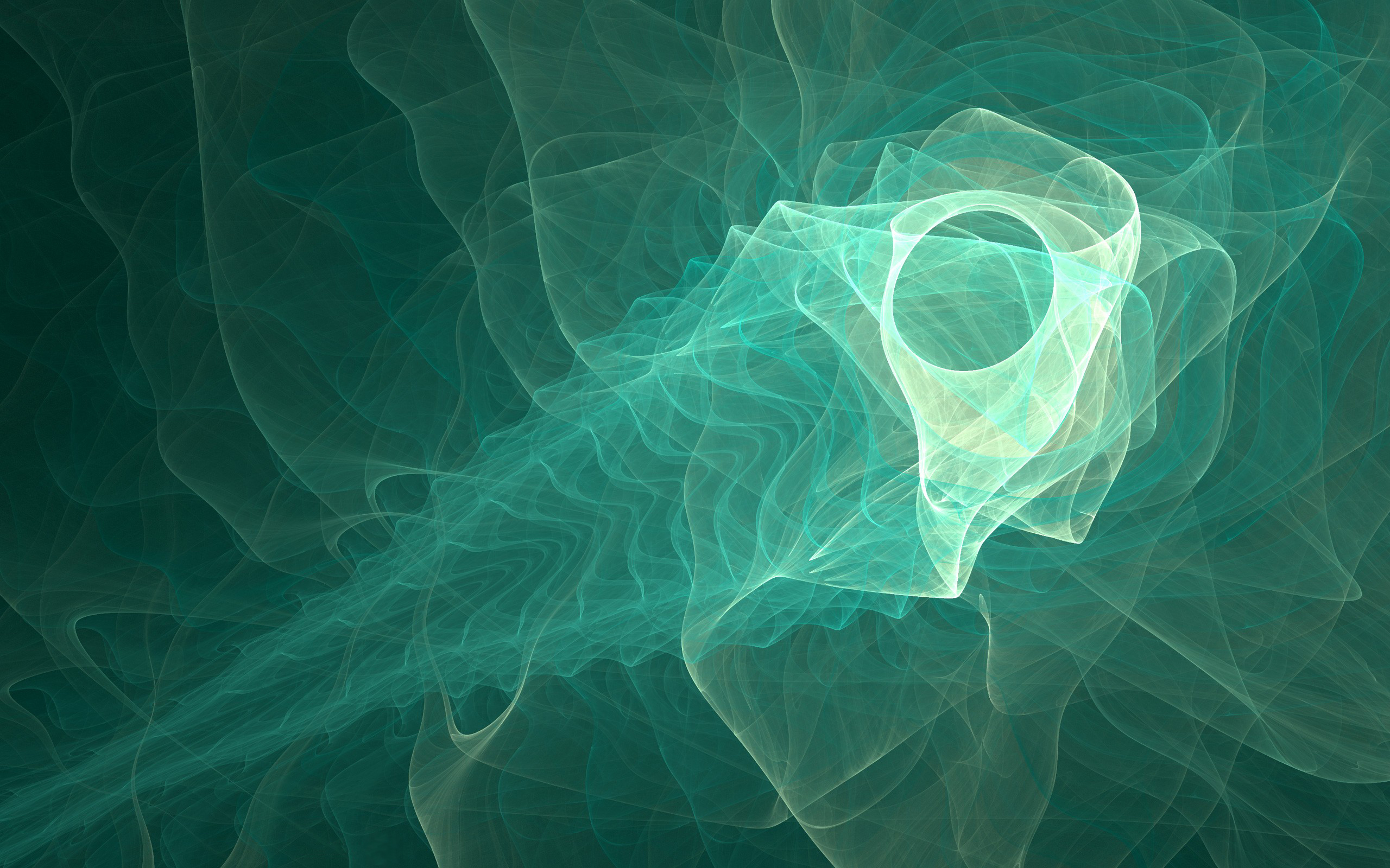 fractal, Green, Smoke Wallpaper
