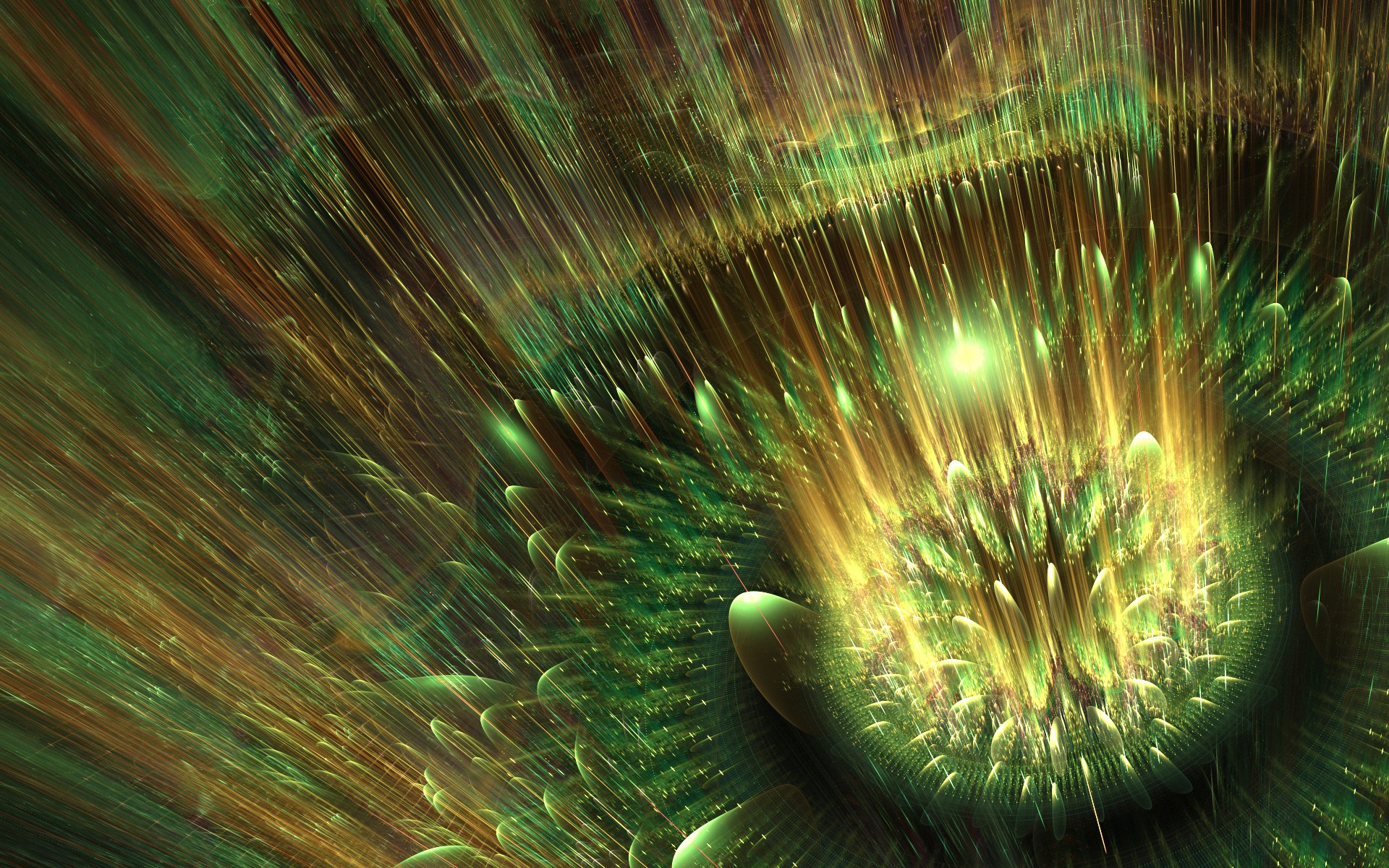 green, Fractals, Digital, Art, Raw Wallpapers HD / Desktop and Mobile