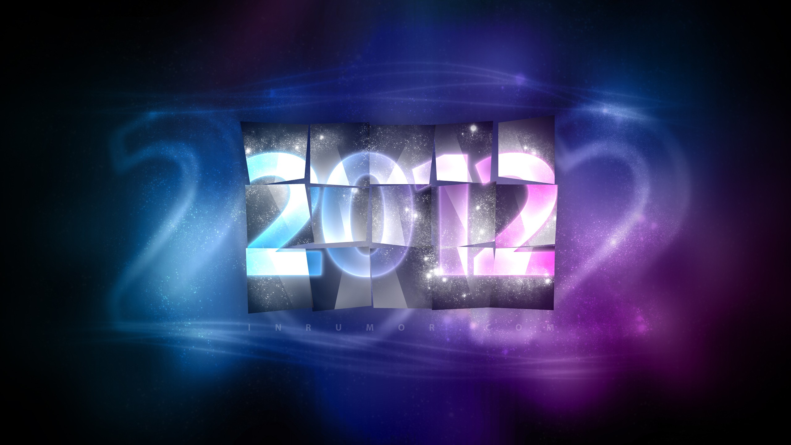 abstract, Blue, Pink, New, Year Wallpaper