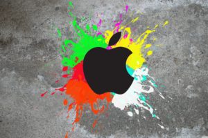 abstract, Multicolor, Wall, Paint, Apples