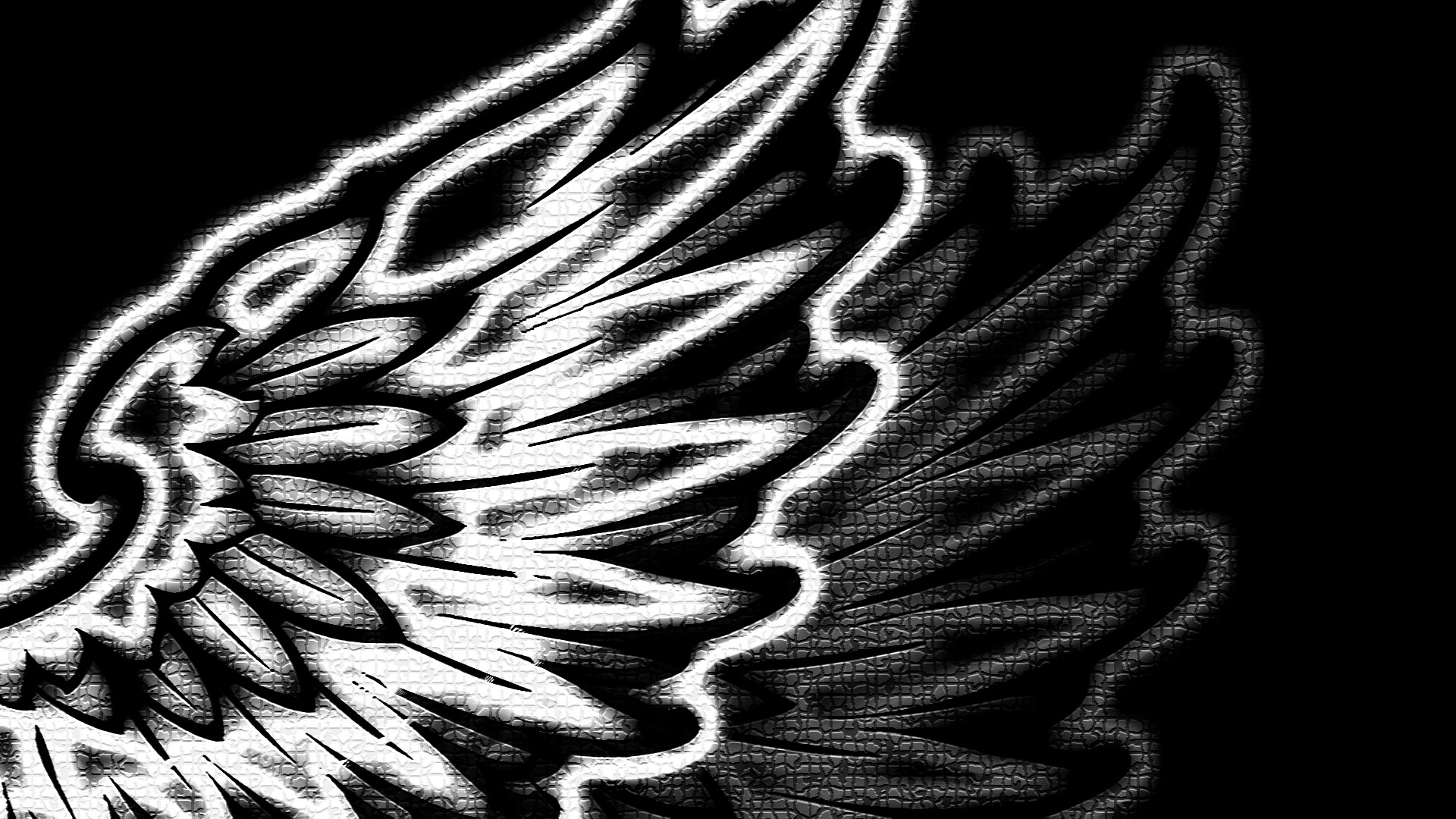 wings, Black, Dark, Mosaic, Digital, Art, Desing Wallpapers HD