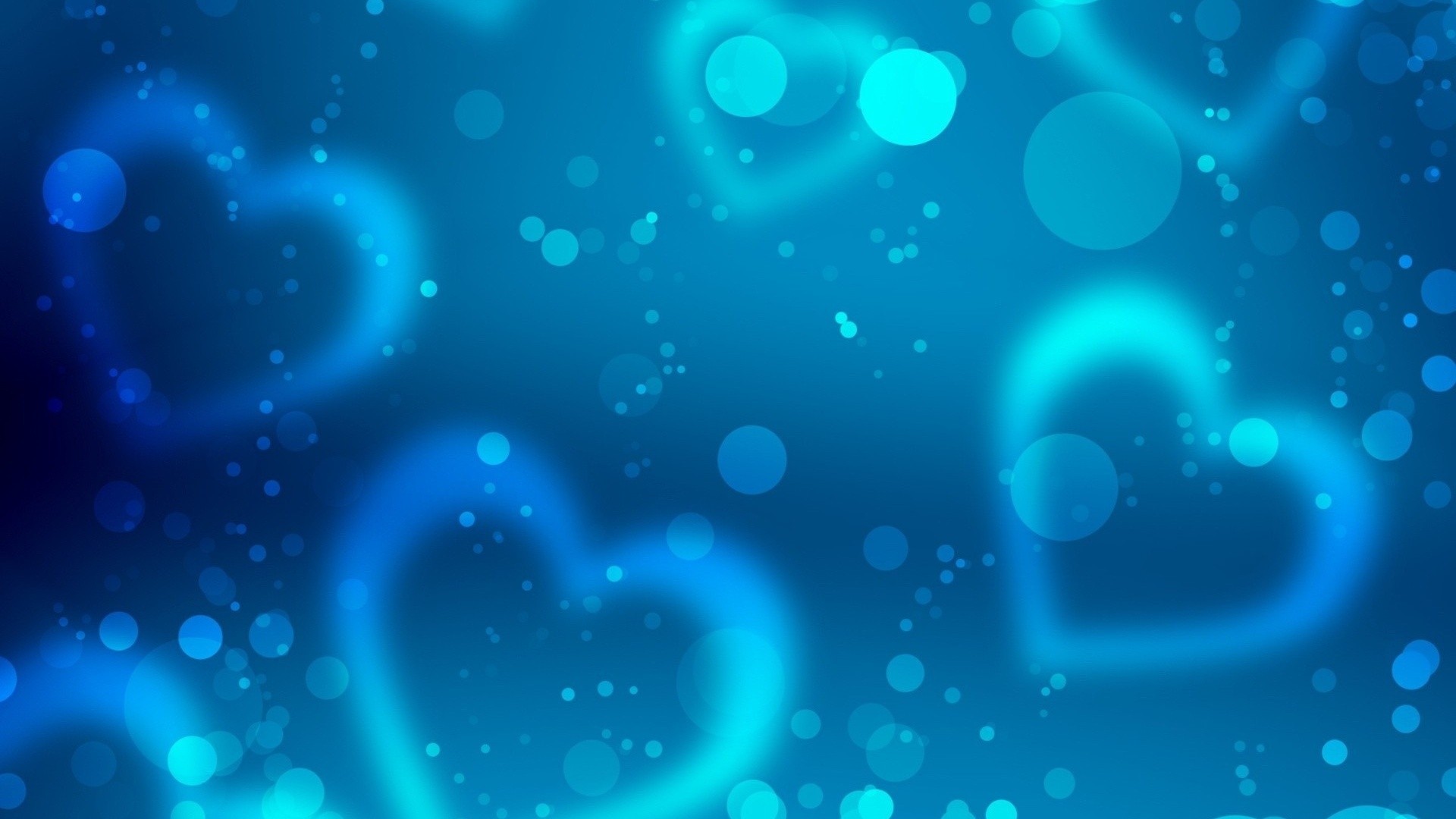 abstract, Blue, Love, Circles, Hearts, Blue, Background Wallpaper