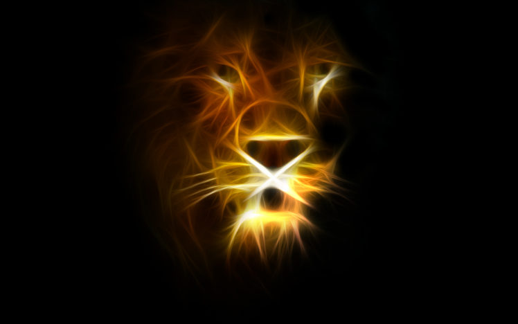 fractalius, Lions HD Wallpaper Desktop Background