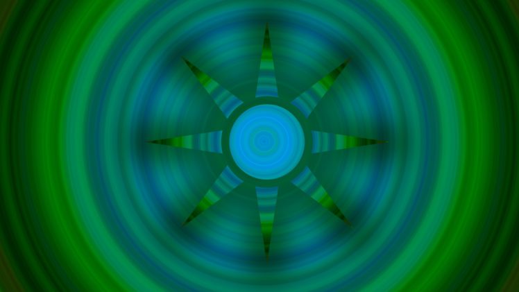 green, Blue, Sun, Multicolor, Circles, Vibrant, Littleteufel HD Wallpaper Desktop Background