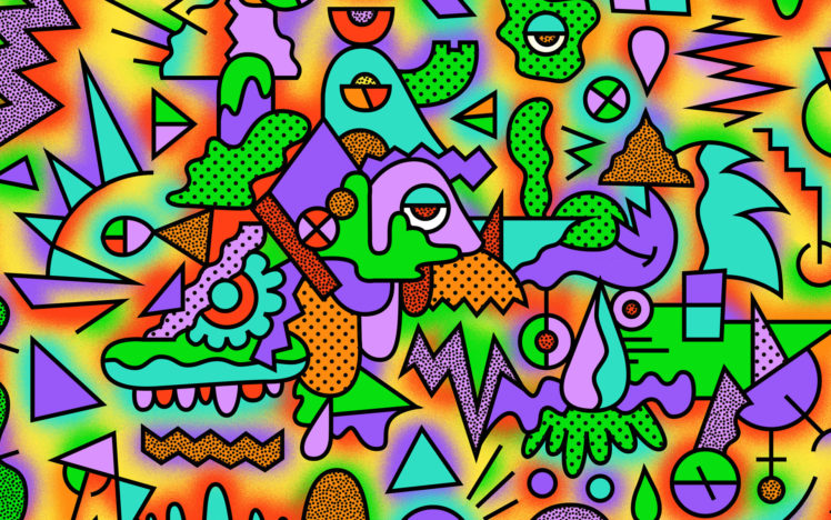 abstract, Colors, Vector, Psychedelic, Pattern HD Wallpaper Desktop Background