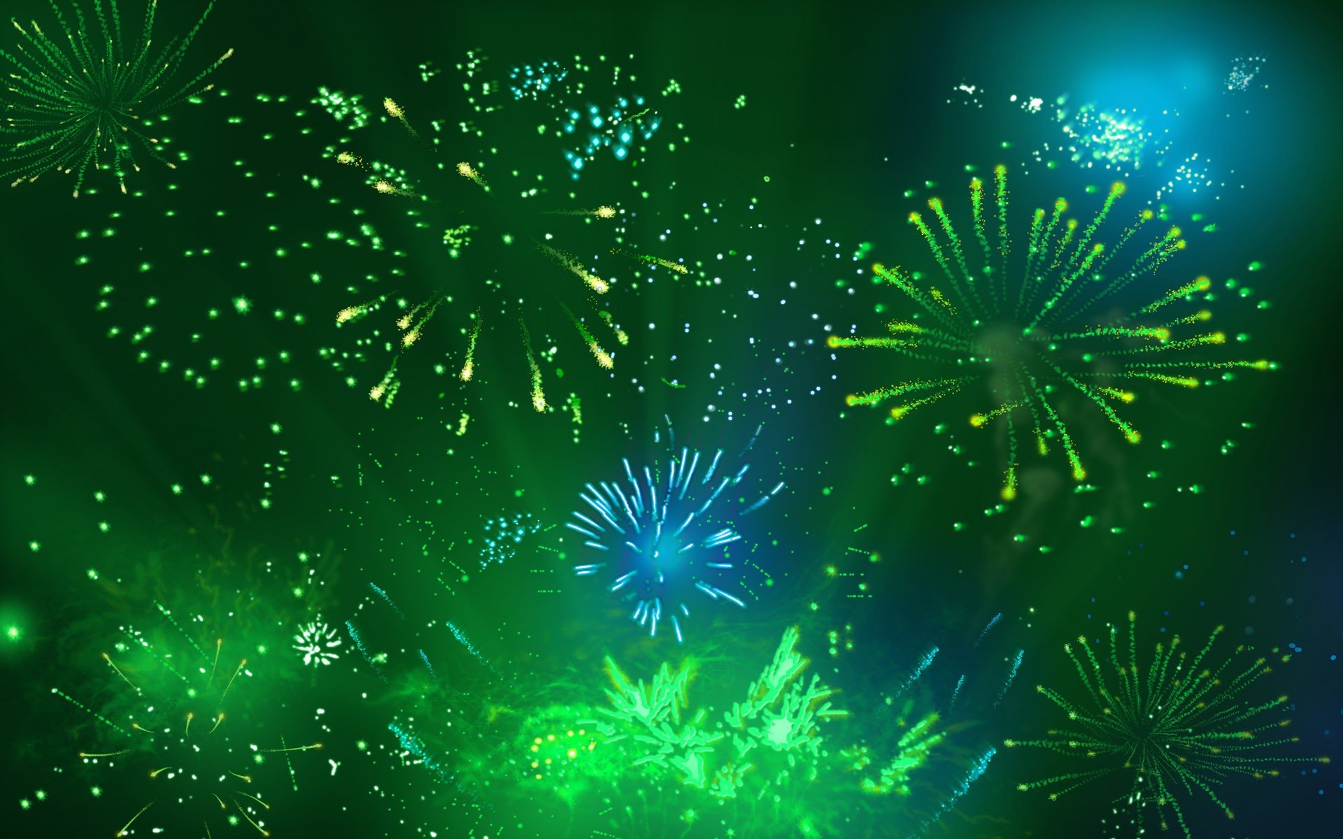 abstract, Multicolor, Fireworks Wallpaper