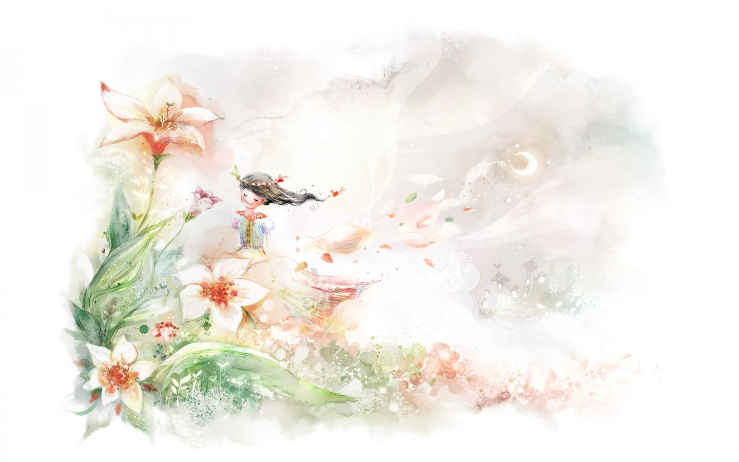 flowers, Digital, Art Wallpaper