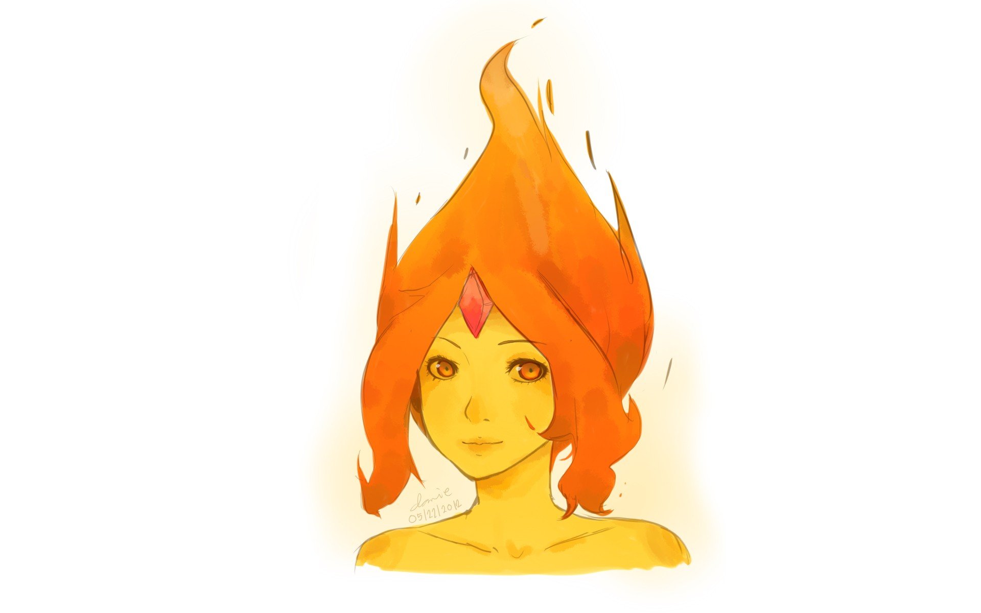 women, Fire Wallpaper