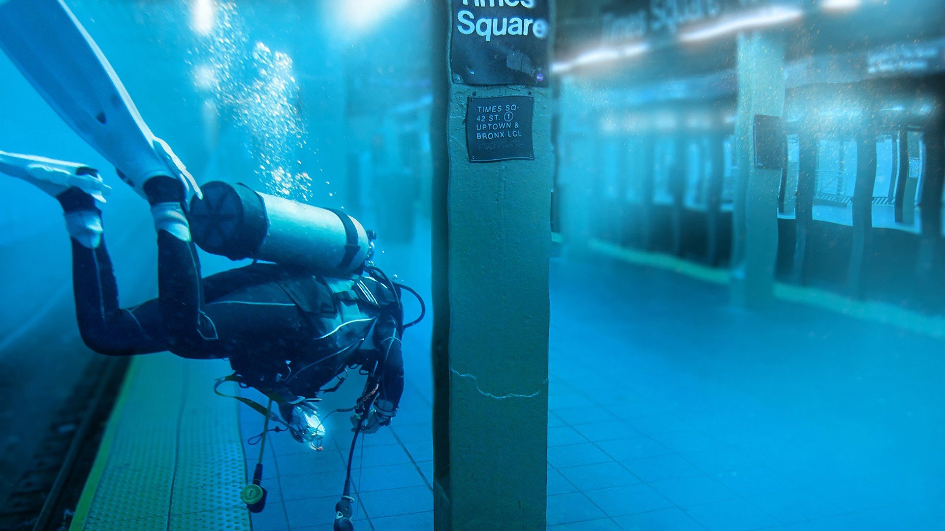 metro, Times, Square, Photo, Manipulation Wallpaper