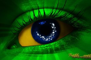 green, Blue, Eyes, Yellow, Blue, Eyes, Brazil, Digital, Art