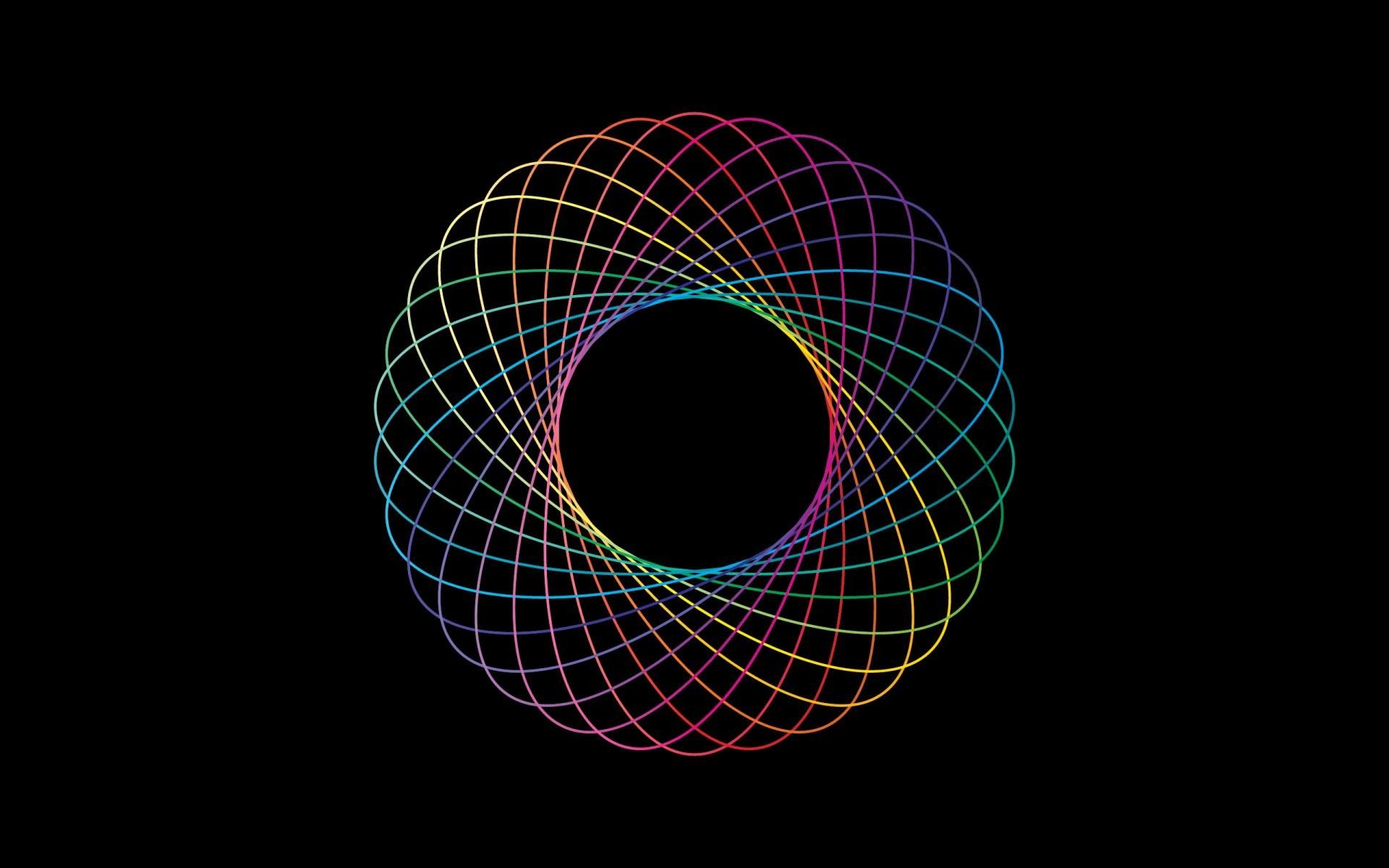 abstract, Rainbows, Simple, Spirograph, Colors, Color, Spectrum Wallpaper