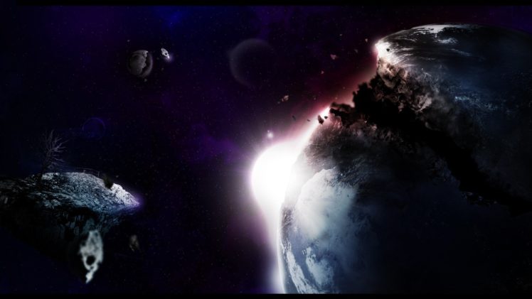 moon, Planet, Earth, Photo, Manipulation HD Wallpaper Desktop Background