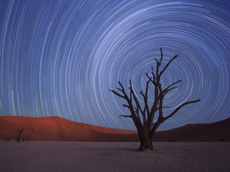 landscapes, Nature, Namibia, National, Park, Star, Trails HD Wallpaper Desktop Background