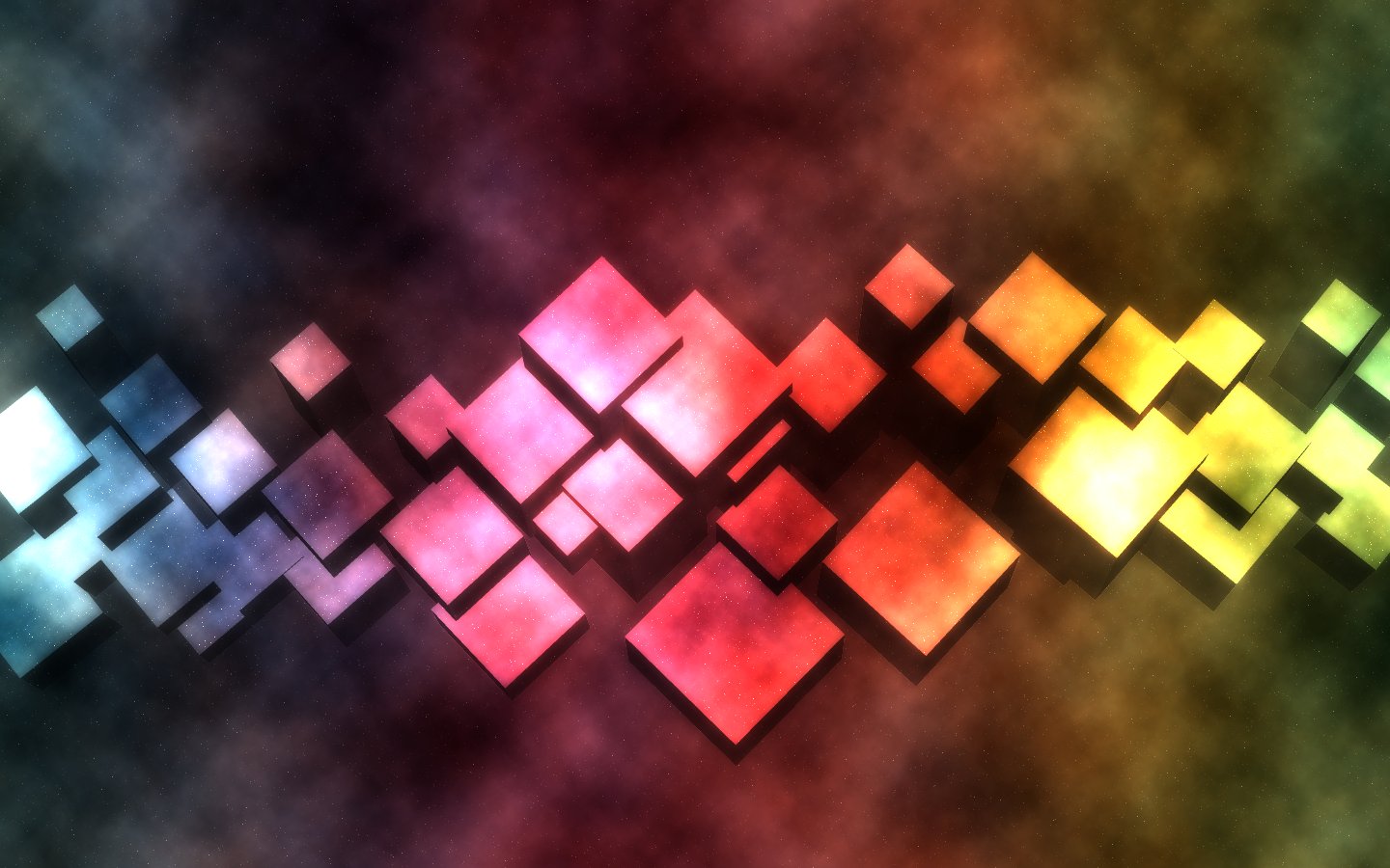 abstract, Cubes Wallpaper