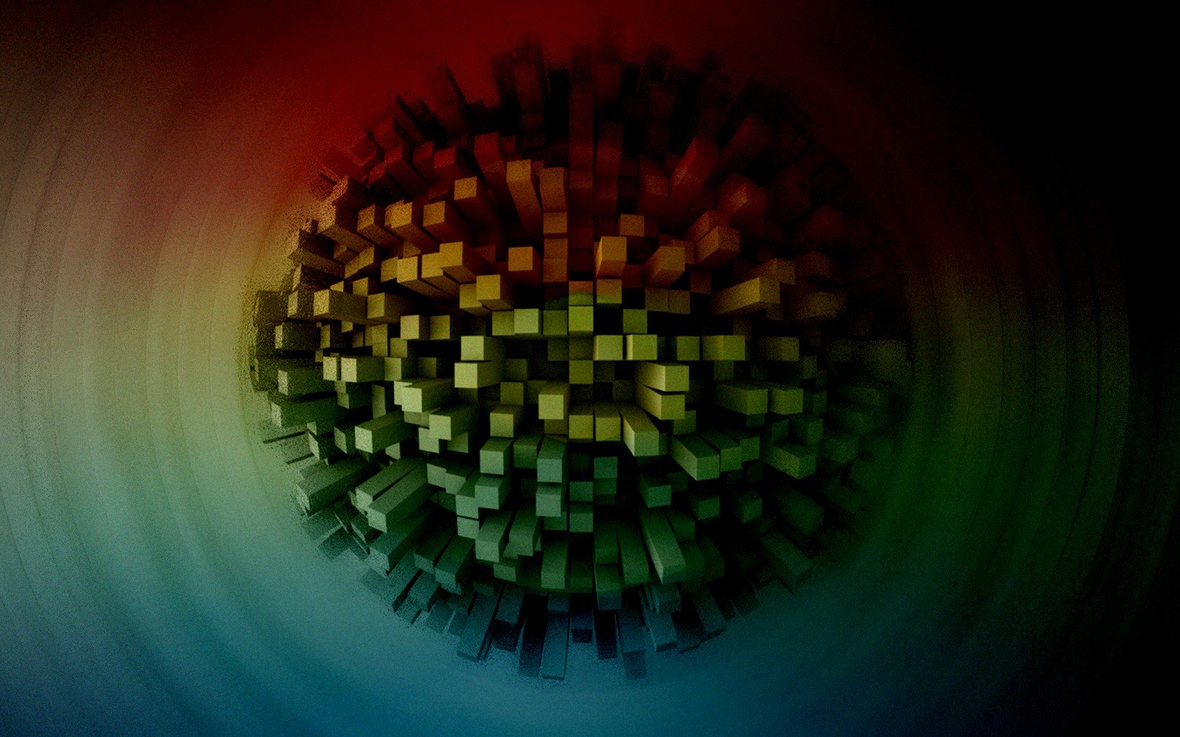 vivid, Spheres, Colors, Cube Wallpaper