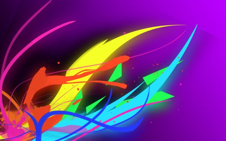 abstract, Multicolor, Purple, Flourescent HD Wallpaper Desktop Background