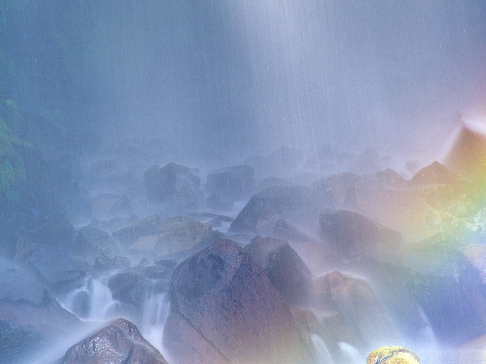 mist, Rainbows, Waterfalls Wallpaper