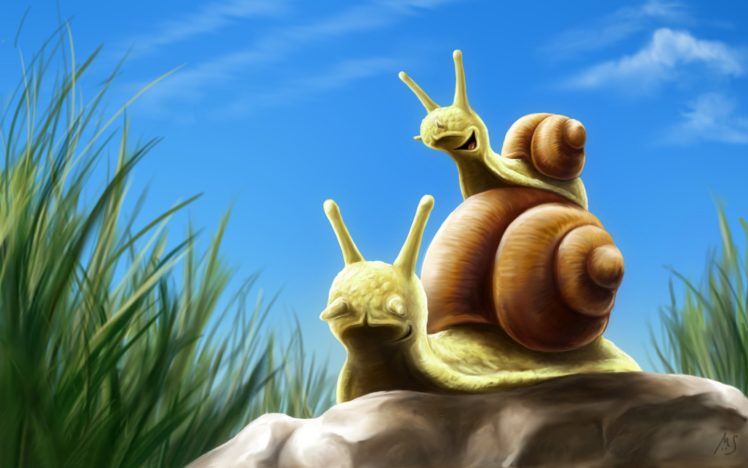 snails, Artwork HD Wallpaper Desktop Background