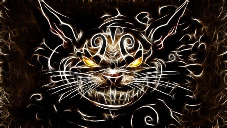 cats, Fractalius, Cheshire, Cat, American, Mcgees, Alice HD Wallpaper Desktop Background