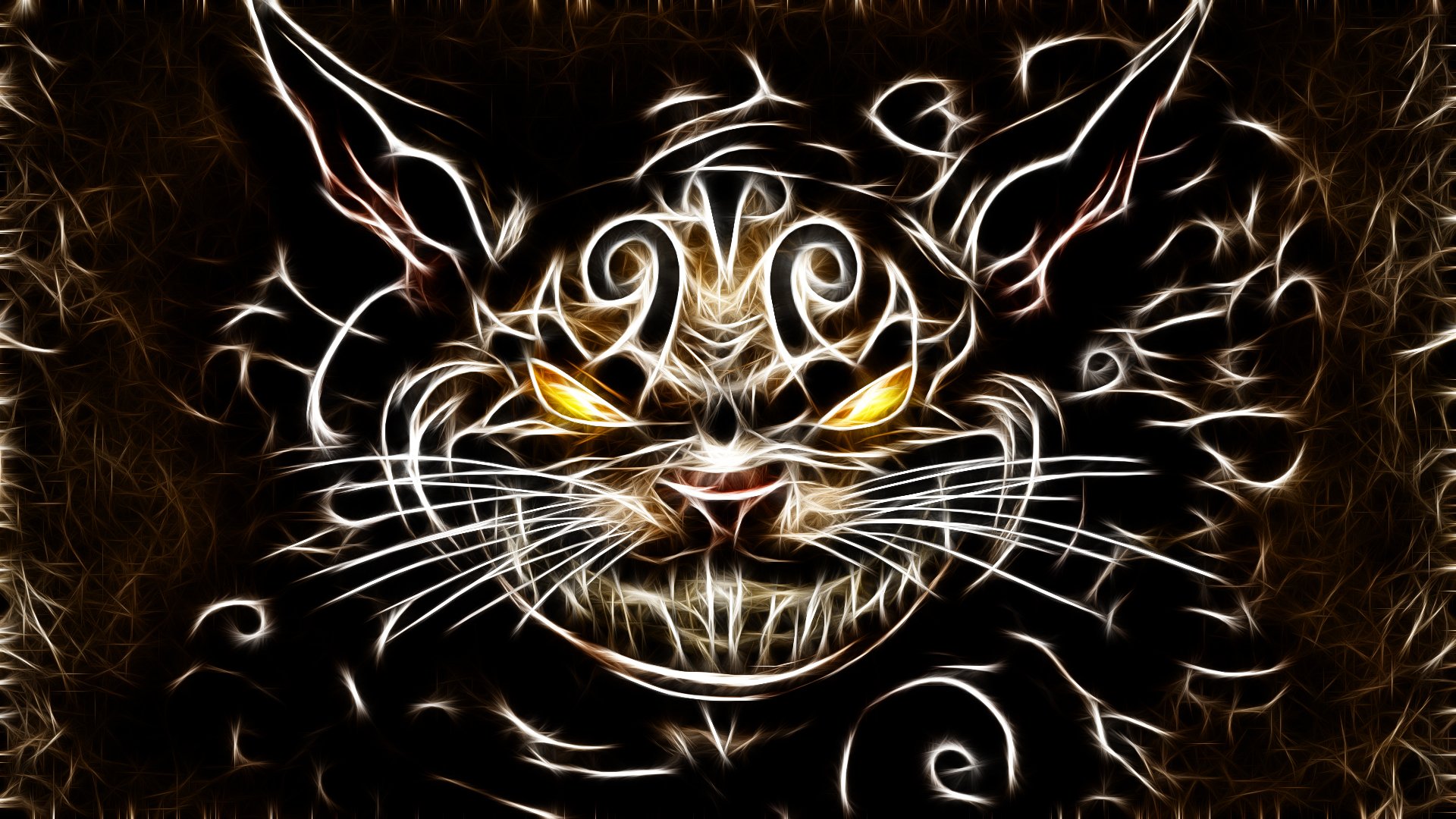 cats, Fractalius, Cheshire, Cat, American, Mcgees, Alice Wallpaper