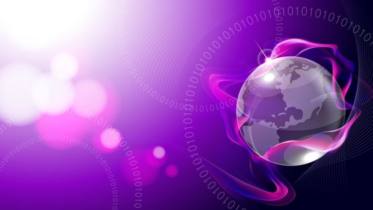 abstract, Purple, Binary, Digital, Art HD Wallpaper Desktop Background