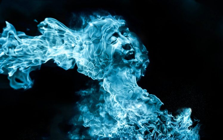 flames, Smoke, Faces, Black, Background HD Wallpaper Desktop Background