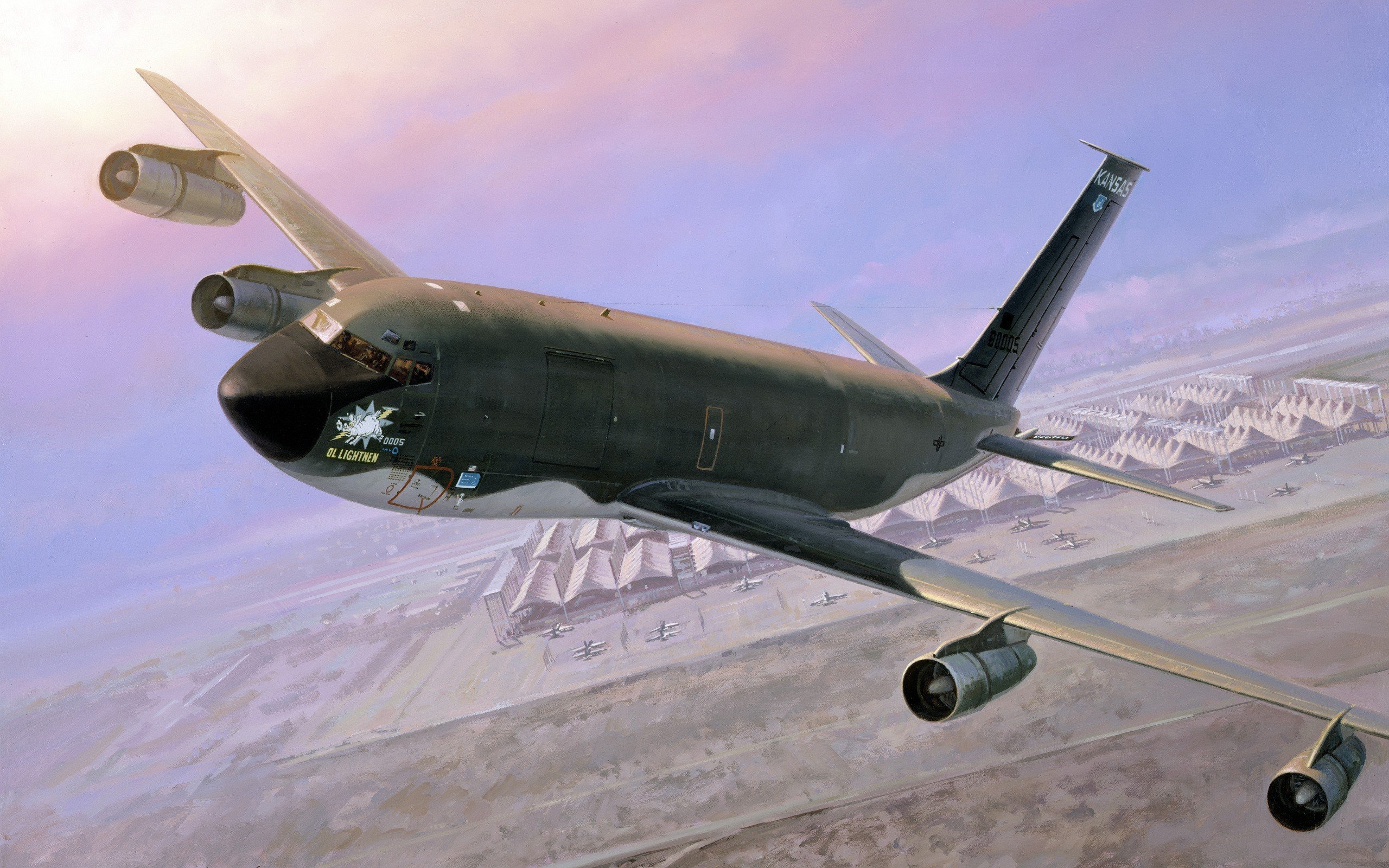 paintings, Aircraft, Kc 135, Stratotanker Wallpaper