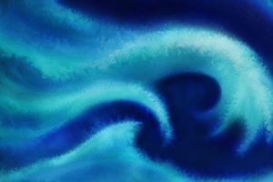 abstract, Blue, Waves, Artwork